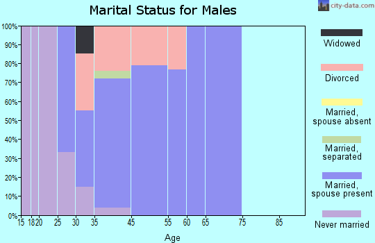 Port Jefferson marital status for males