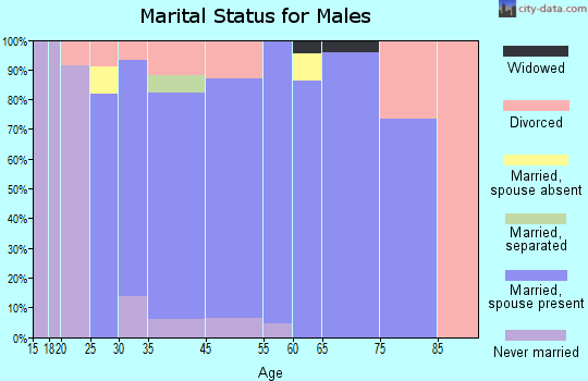 Racine marital status for males