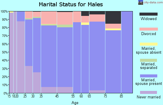 Cameron Park marital status for males
