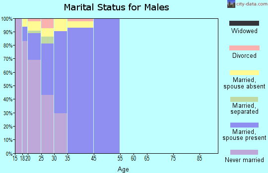 Camp Pendleton North marital status for males