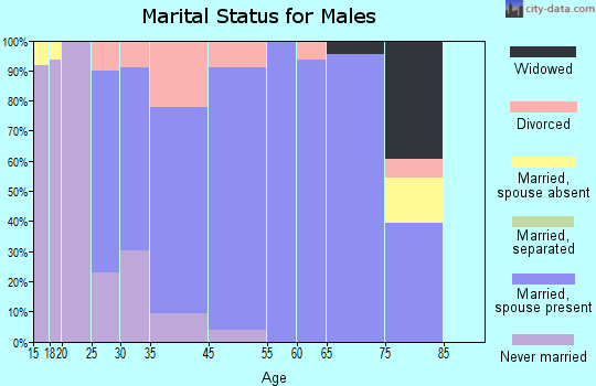 Roaming Shores marital status for males