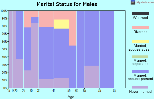 Rocky Ridge marital status for males