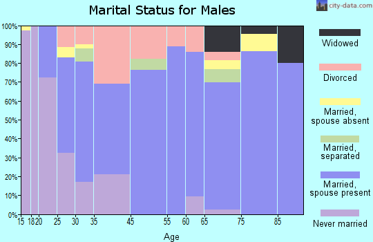 Roseville marital status for males