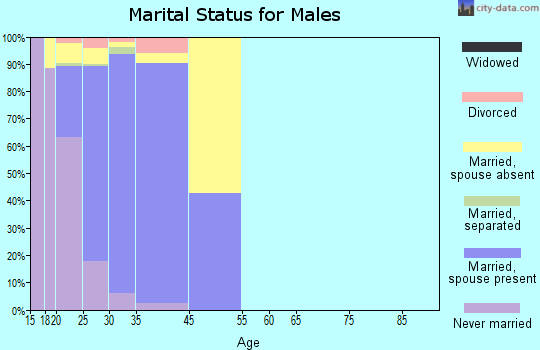 Camp Pendleton South marital status for males