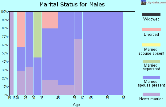 Sherrodsville marital status for males