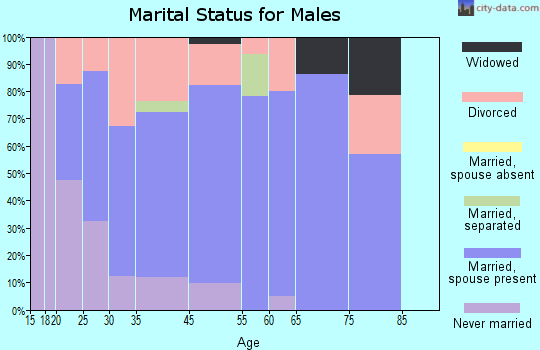 South Bloomfield marital status for males