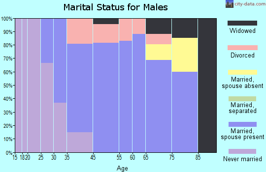 South Canal marital status for males
