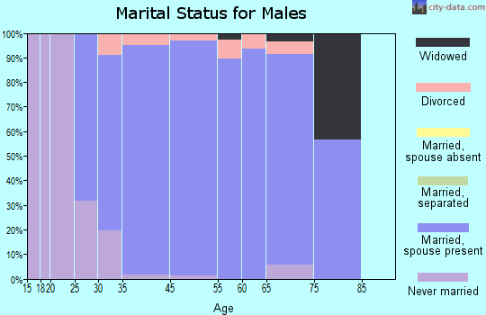 South Russell marital status for males