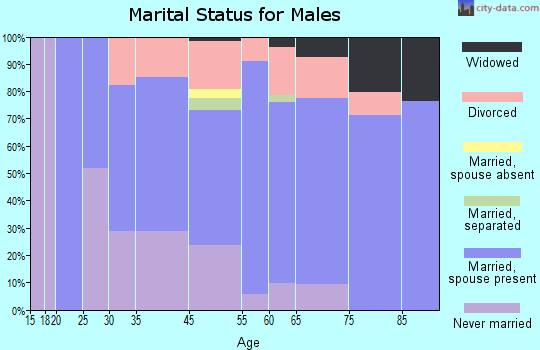 Carmel-by-the-Sea marital status for males