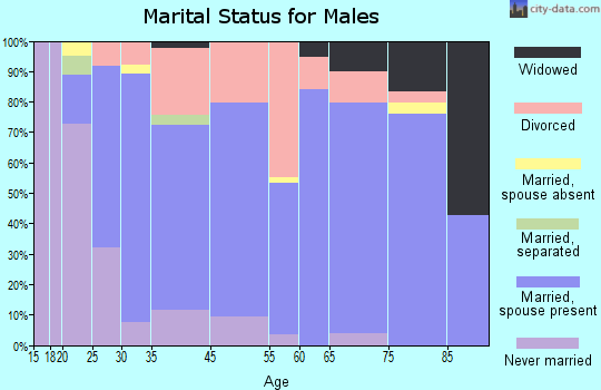 Spencerville marital status for males