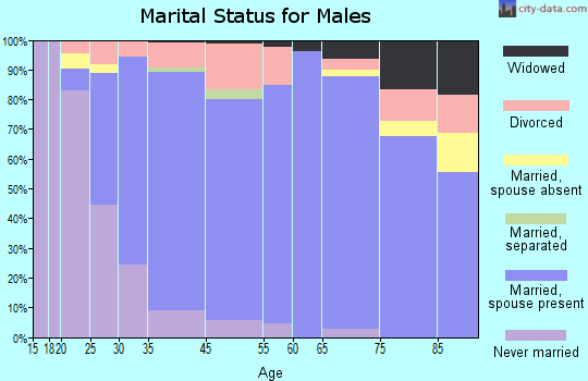 Vermilion marital status for males