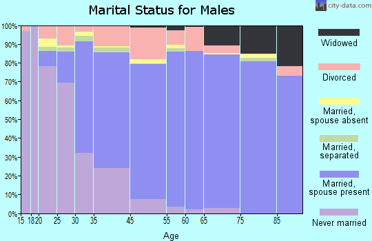 Casa de Oro-Mount Helix marital status for males