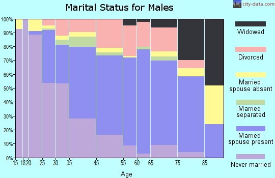Warrensville Heights marital status for males
