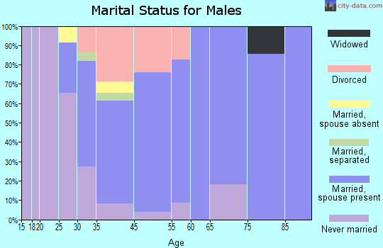 Washingtonville marital status for males