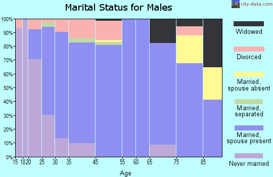 Wauseon marital status for males