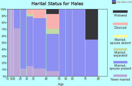 West Farmington marital status for males