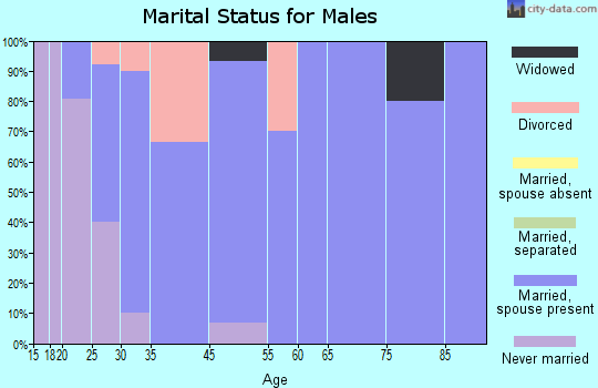 West Manchester marital status for males