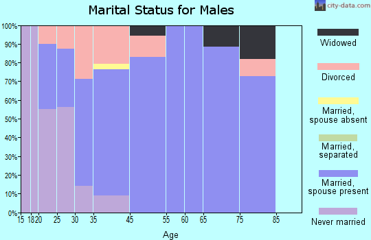 West Mansfield marital status for males