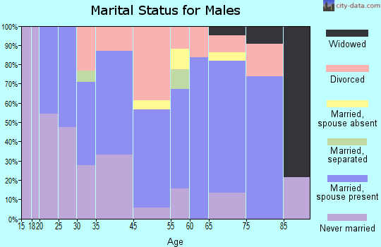 West Union marital status for males