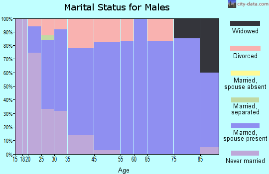 West Unity marital status for males
