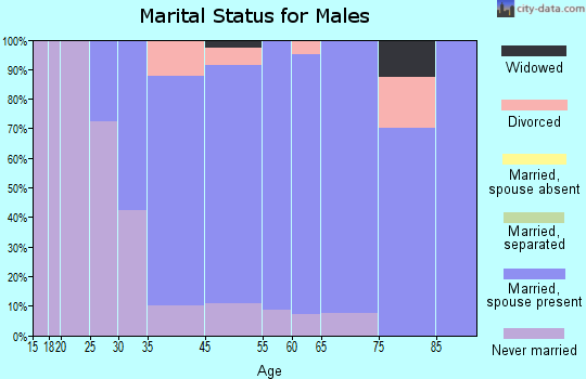 White Oak West marital status for males