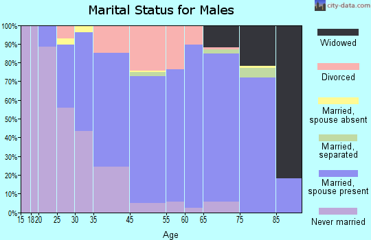 Willoughby Hills marital status for males