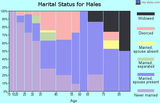 Woodmere marital status for males