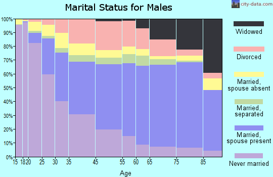 Youngstown marital status for males