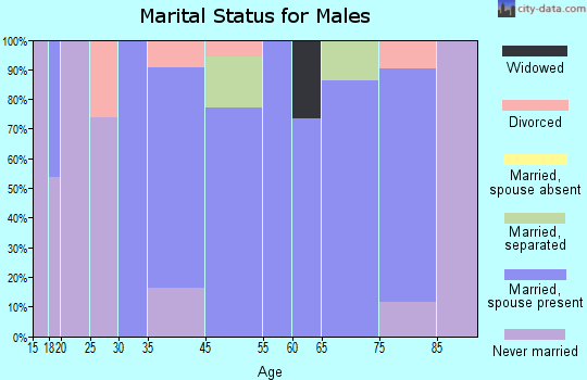 China Lake Acres marital status for males
