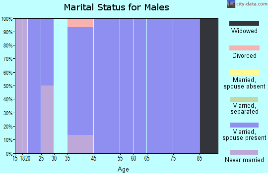 Burlington marital status for males