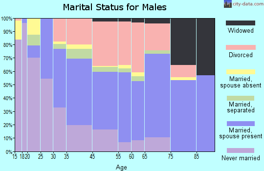 Clearlake marital status for males