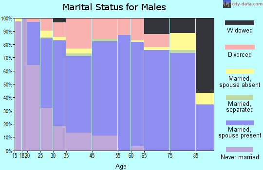 Elk City marital status for males