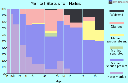 Fairfax marital status for males