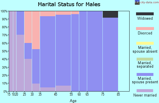 Hall Park marital status for males