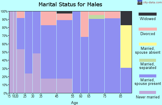 Hennessey marital status for males