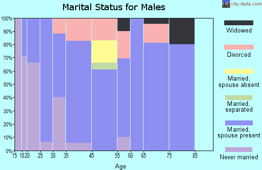 Copperopolis marital status for males