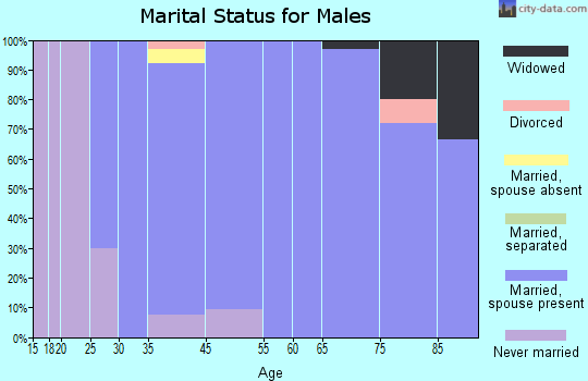 North Enid marital status for males