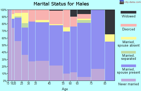 Pauls Valley marital status for males
