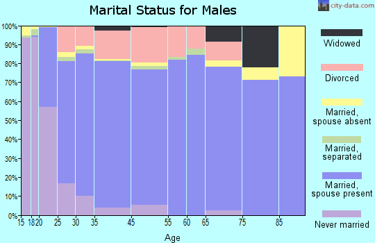 Sand Springs marital status for males