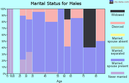 Schulter marital status for males