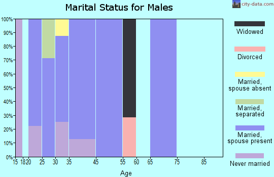 Twin Oaks marital status for males