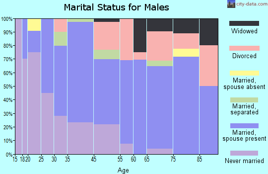 Cave Junction marital status for males