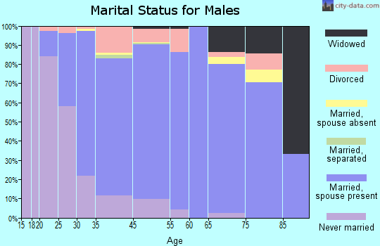 Cedar Mill marital status for males
