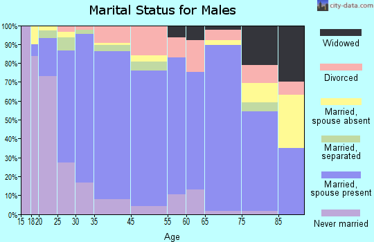 Dallas marital status for males