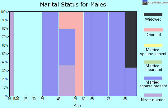 Dayville marital status for males