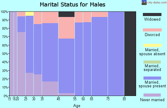 Denair marital status for males