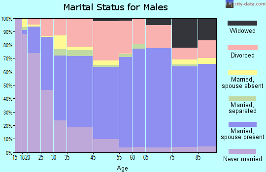 Klamath Falls marital status for males