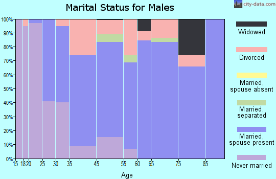 La Pine marital status for males