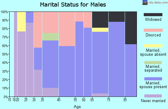 Lincoln Beach marital status for males
