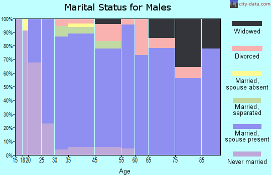 Mill City marital status for males